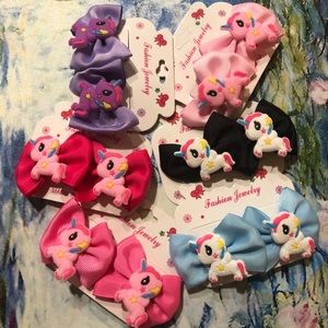 Unicorn 🦄 Hair Bows 6 Pack Bundle total of 12Bows
